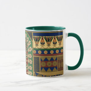 Assyrian Vintage Green & Gold Pattern Mug