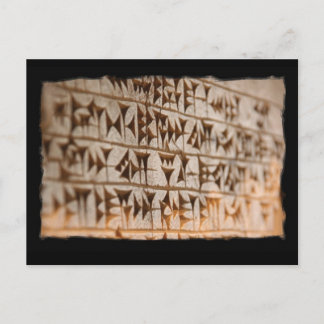 assyrian writing postcard
