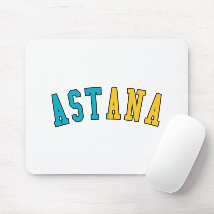 Astana in Kazakhstan National Flag Colors Mousepad