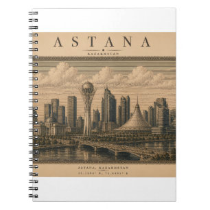 Astana Vintage Travel City Design Notebook