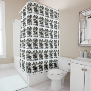 Astaroth’s Quiet Dominion Shower Curtain