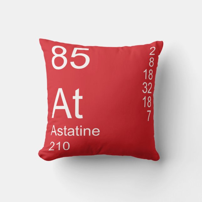 Astatine Throw Pillow (Front)
