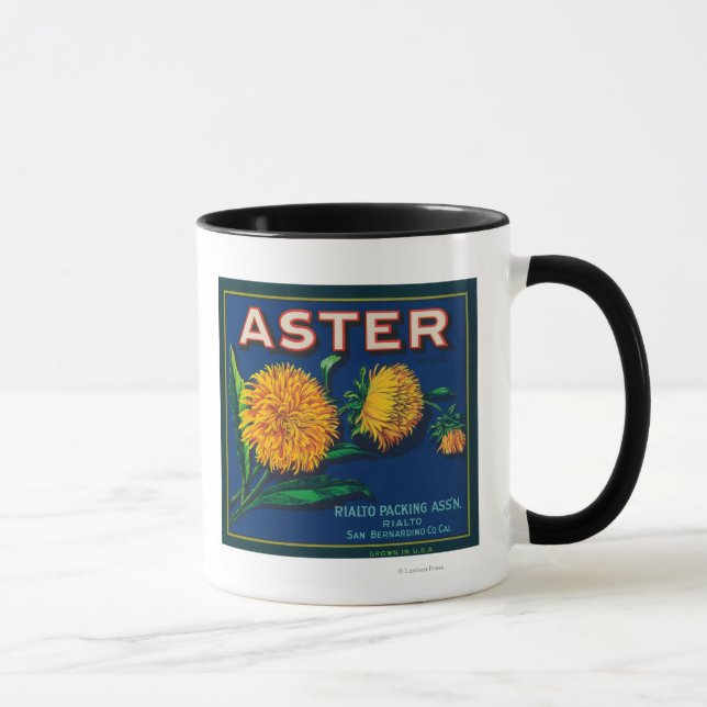 Aster Brand Citrus Crate Label Mug (Right)