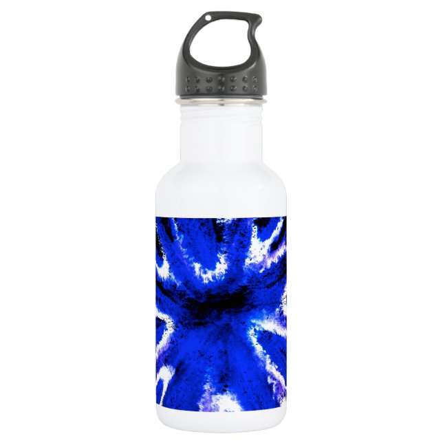 Aster Flower Art Stainless Steel Water Bottle (Front)