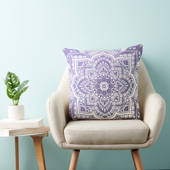 Aster Mandala Throw Pillow (Chair)