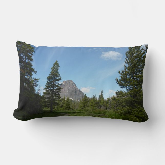 Aster Park Trail at Glacier National Park Lumbar Pillow (Front)