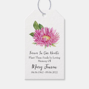 Aster Seed Packet Memorial Funeral Gift Tags
