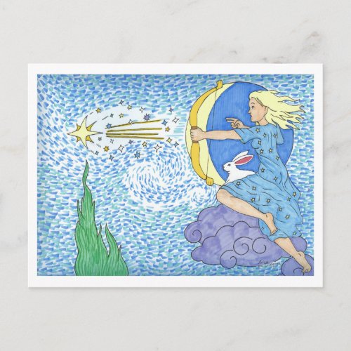 Asteria shoots a star postcard