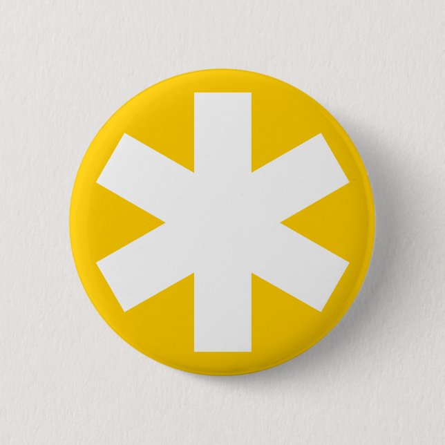 Asterisk - Amber Button (Front)