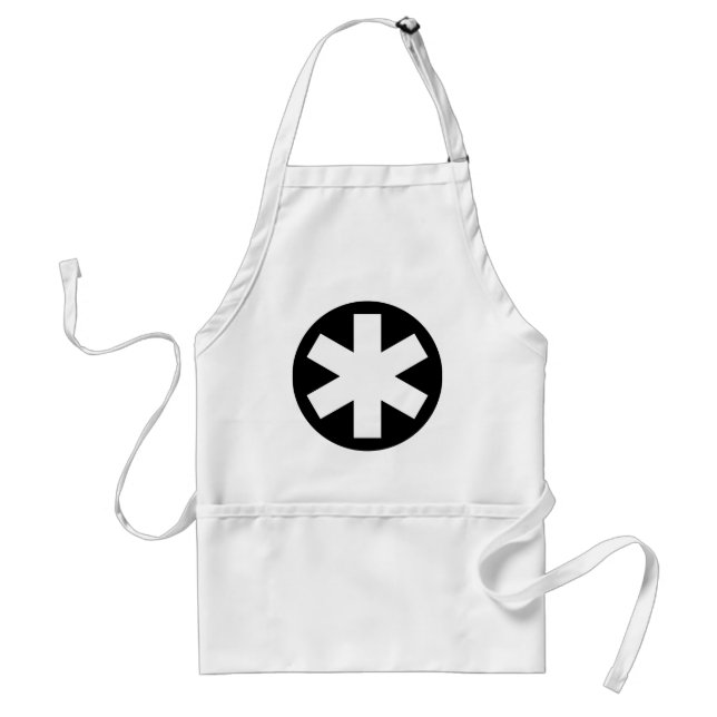 Asterisk - Black Adult Apron (Front)