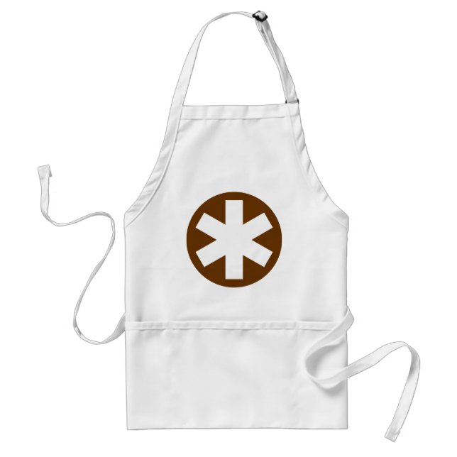 Asterisk - Brown Adult Apron (Front)