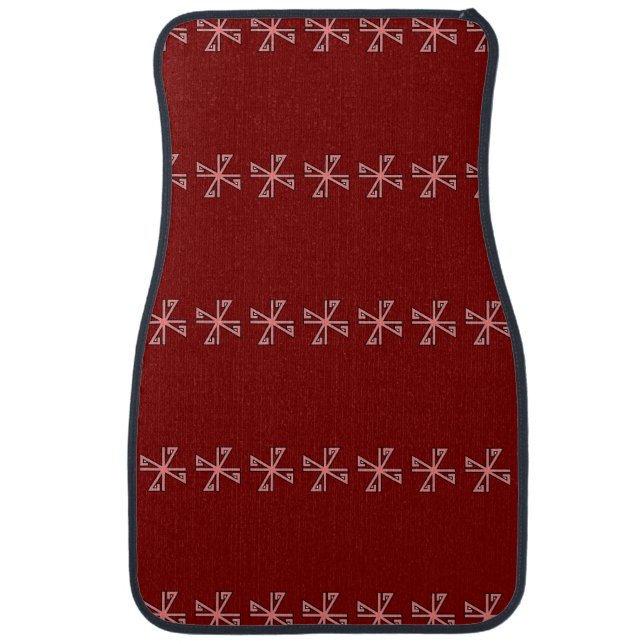 Asterisk Cinnamon Red Bath Mat (Front)