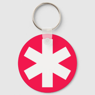 Asterisk - Crimson Red Keychain