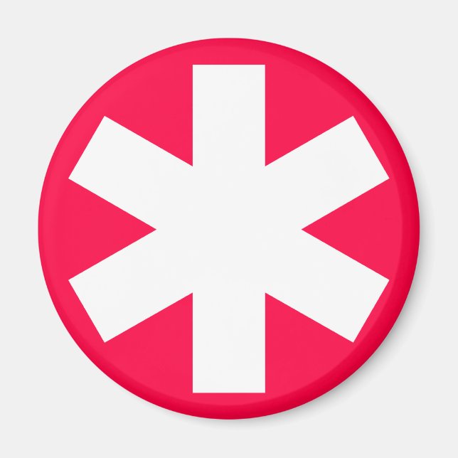 Asterisk - Crimson Red Magnet (Front)