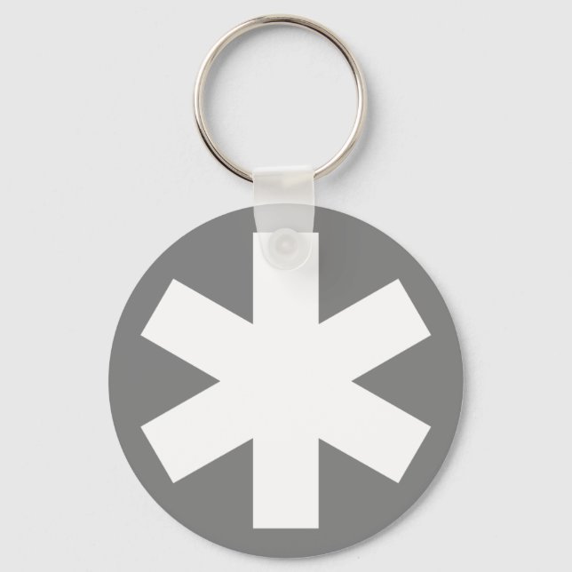 Asterisk - Gray Keychain (Front)