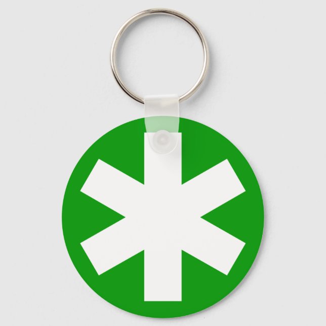 Asterisk - Green Keychain (Front)