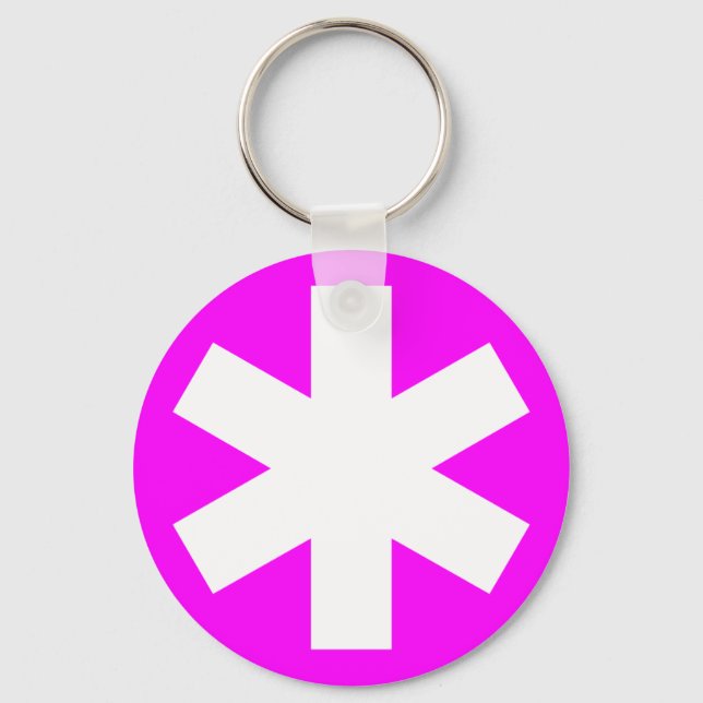Asterisk - Magenta Keychain (Front)