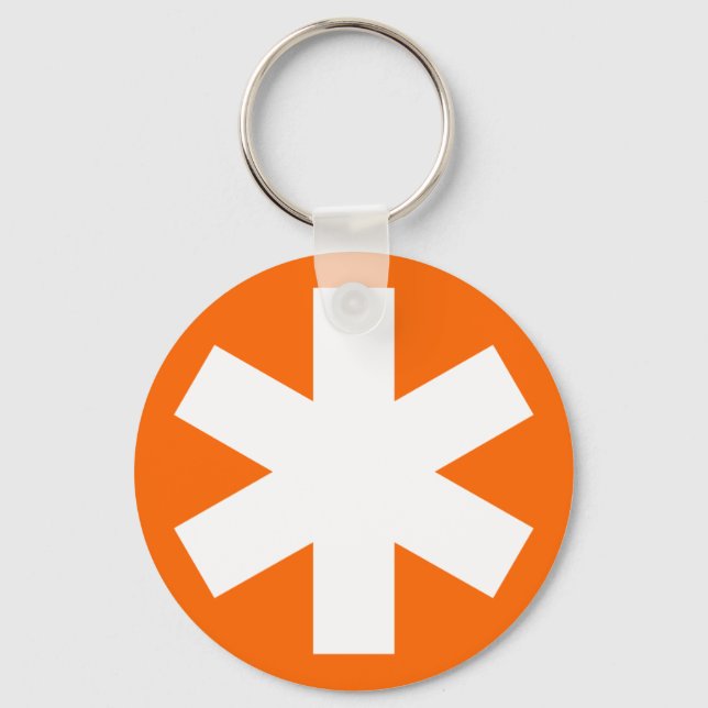 Asterisk - Orange Keychain (Front)