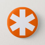 Asterisk - Orange Pinback Button at Zazzle