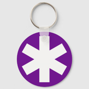 Asterisk - Purple Keychain