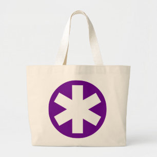 Asterisk - Purple Large Tote Bag
