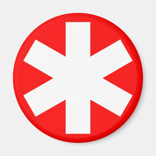 Asterisk - Red Magnet (Front)