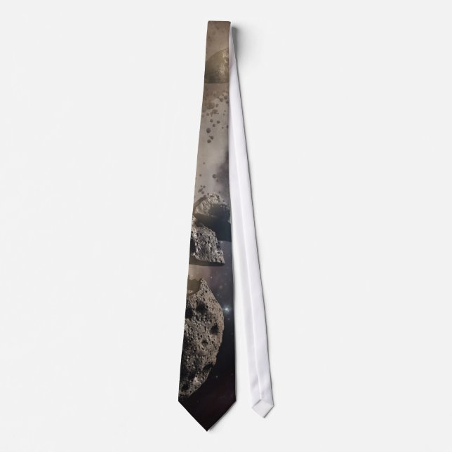 Asteroid bites the dust PIA11735 NASA infrared Neck Tie (Front)