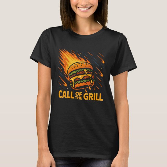 Asteroid Burger Call Of The Grill T-Shirt (Front)