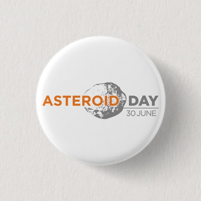 Asteroid Day badge, small Button (Front)