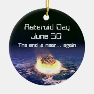 Asteroid Day June 30 Ceramic Ornament