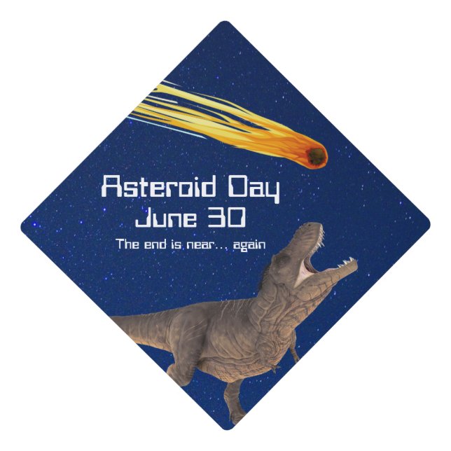 Asteroid Day June 30 Graduation Cap Topper (Front)