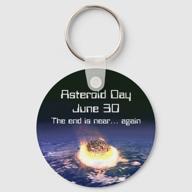 Asteroid Day June 30 Keychain (Front)