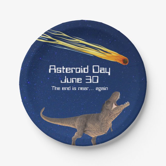 Asteroid Day June 30 Paper Plates (Front)