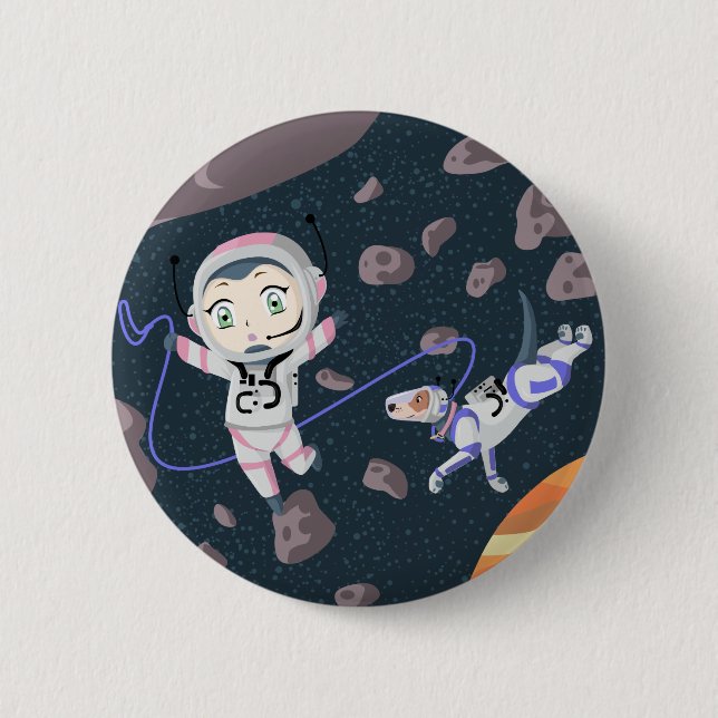 Asteroid Girl Button (Front)
