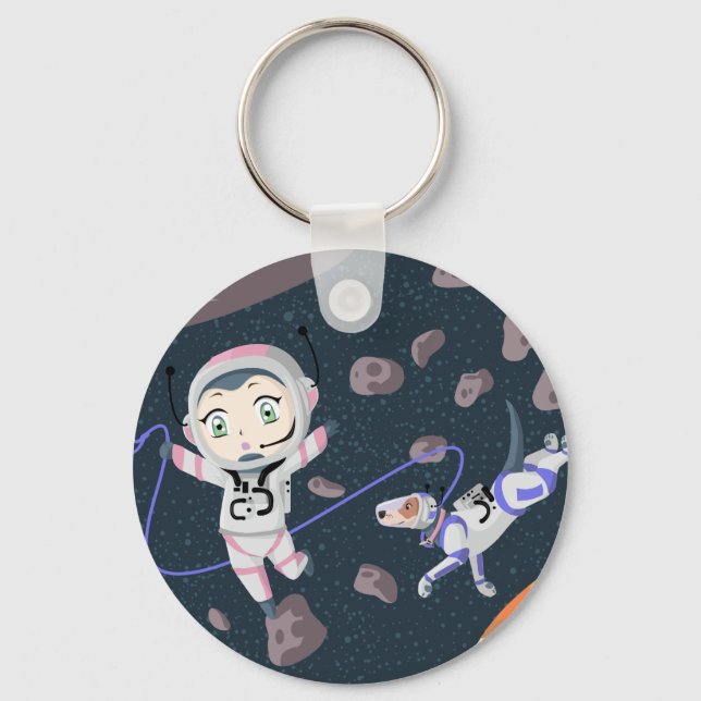 Asteroid Girl Keychain (Front)