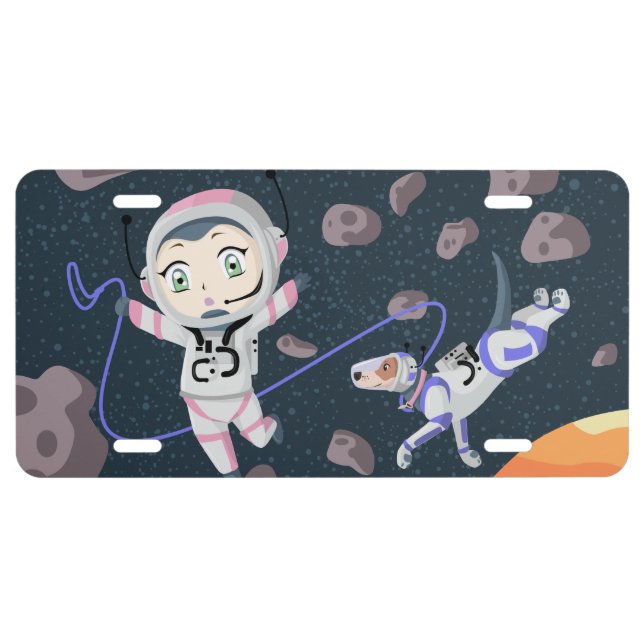 Asteroid Girl License Plate (Front)