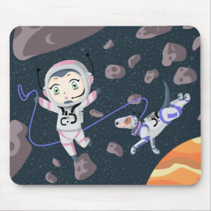 Asteroid Girl Mouse Pad