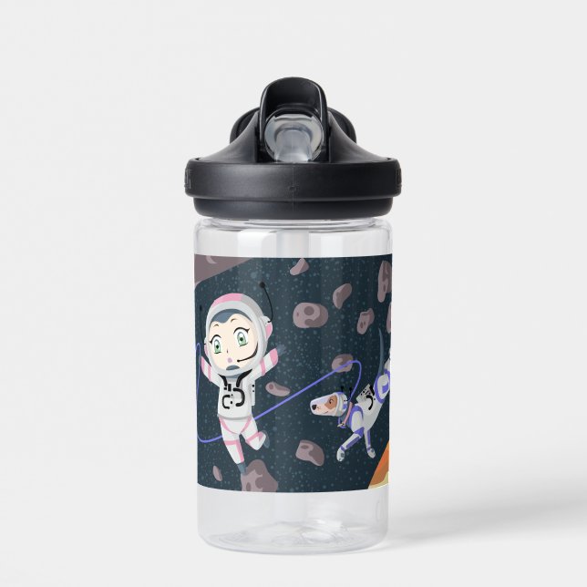 Asteroid Girl Water Bottle (Front)