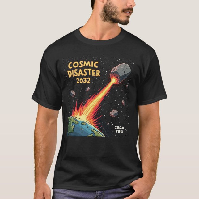 Asteroid Impact Cosmic Disaster 2032 T-Shirt (Front)