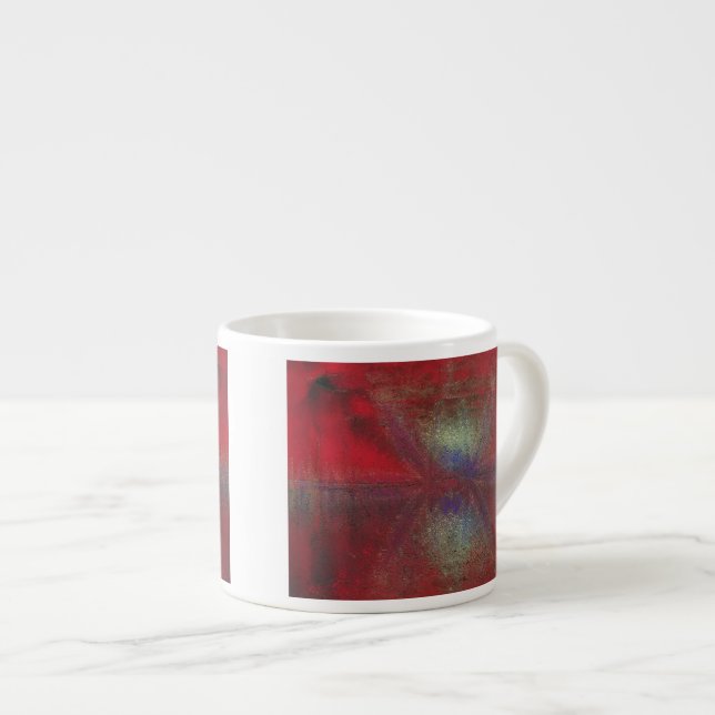 Asteroid Strike Digital Abstract Espresso Cup (Front Right)