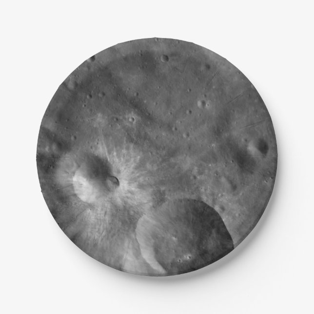 Asteroid Vesta Craters Paper Plates (Front)