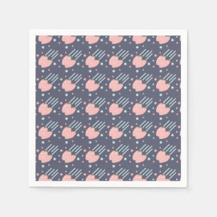 Asteroids Moon Galaxy Girls Birthday Party Napkins