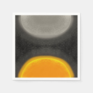 Asteroids Sun Moon Galaxy Boys Birthday Party Napkins