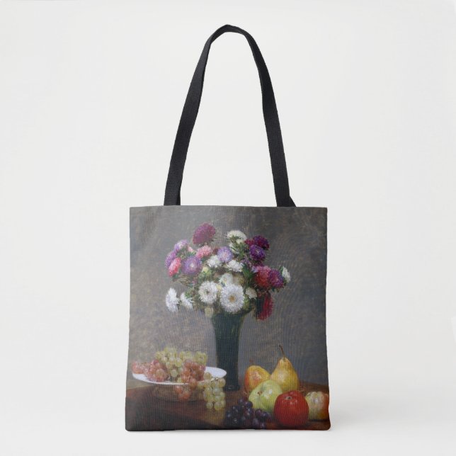 Asters and Fruit, Henri Fantin-Latour Tote Bag (Front)