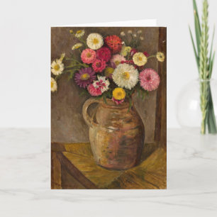 Asters and Zinnias Tadeusz Makowski Card