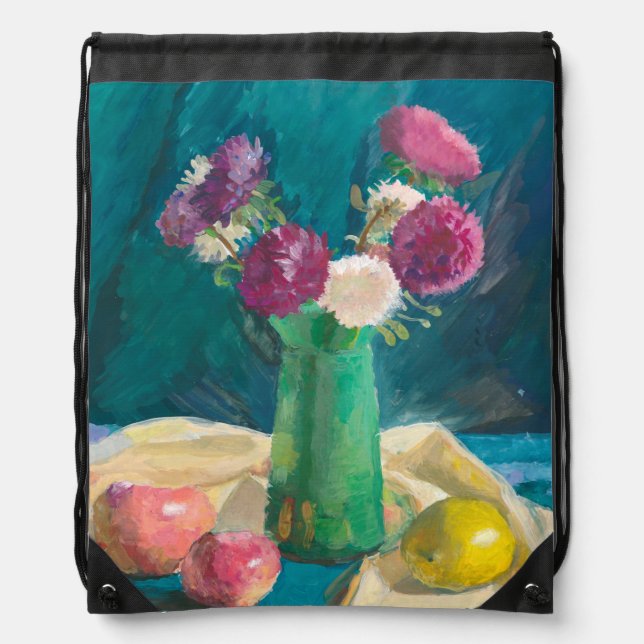 Asters Drawstring Bag (Front)