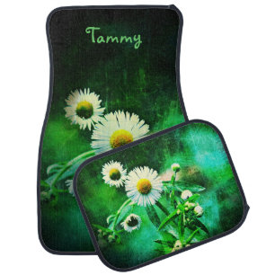 Asters Green Glow Car Mats *Personalized*