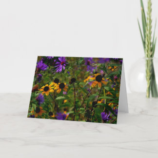 Asters Under Glass Card