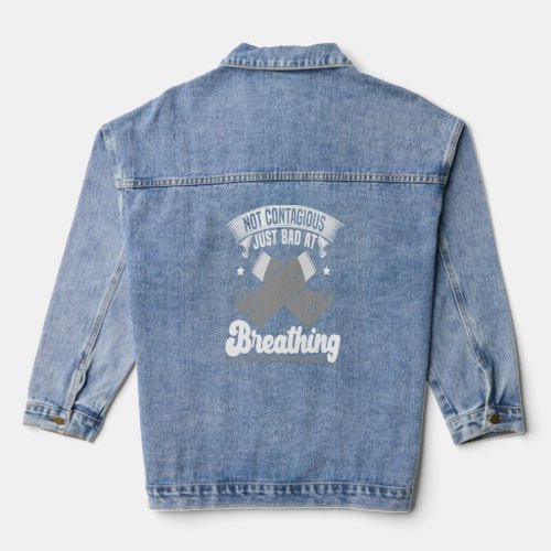 Asthma Awareness Breathing Wheezing Asthma Warrior Denim Jacket