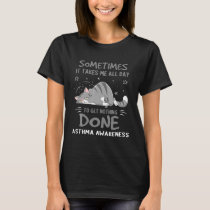 Asthma Awareness Cat Ribbon T-Shirt